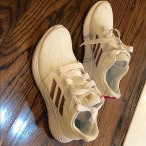 White Adidas Bounce Sneakers